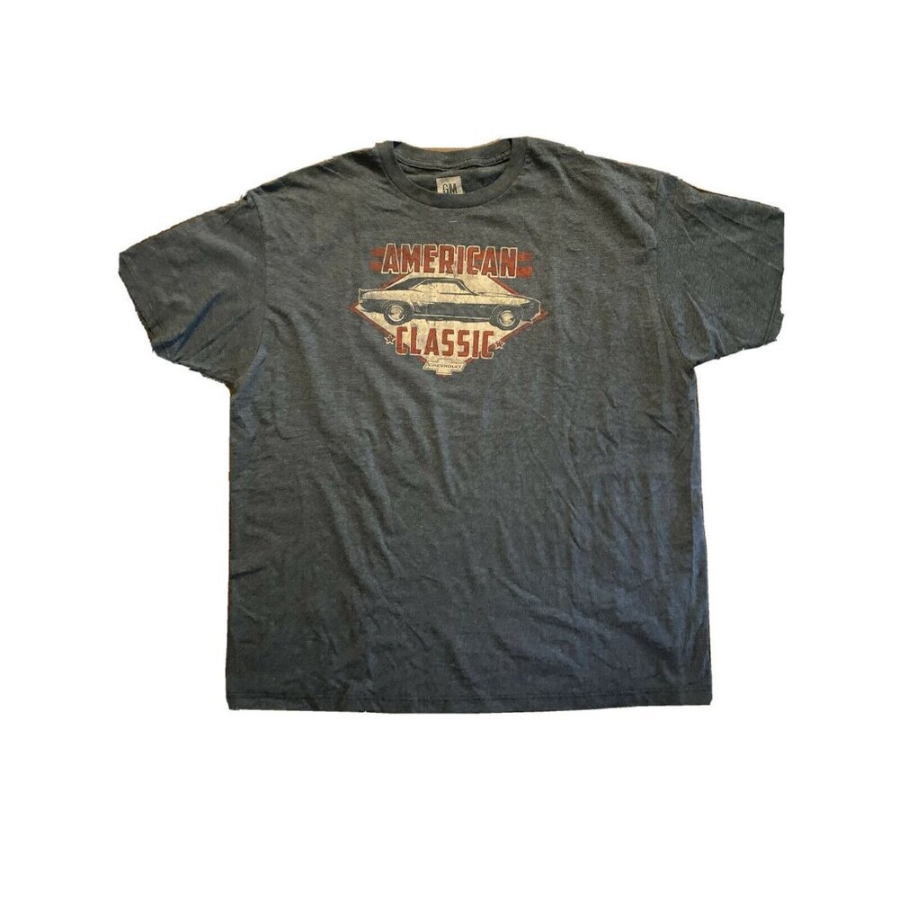 GM Official Licensed American Classic Chevrolet T-Shirt 2XL Gray Blend Vintage S